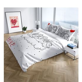 Monohome Angel 3D Pamuk Saten Çift Kişilik 200x220 cm Nevresim Takımı