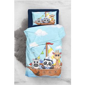 Monohome Animals Sail 3D Pamuk Saten Bebek Nevresim Takımı Seti