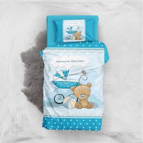 Monohome Anneanne Tatlısı 3D Pamuk Saten Bebek 100x150 cm Nevresim Takımı
