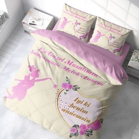 Monohome Anneler Günü Iı 3D Renkli Çift Kişilik 200x220 cm Nevresim Takımı