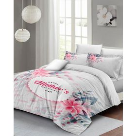 Monohome Anneler Günü Özel Dokuma Pamuk Saten Love You Mom Çift Kişilik Nevresim Takımı