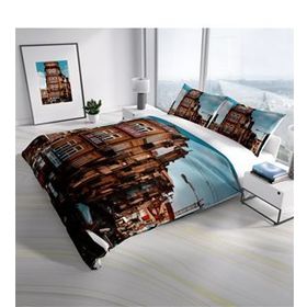 Monohome Apartman 3D Pamuk Saten Çift Kişilik 200x220 cm Nevresim Takımı