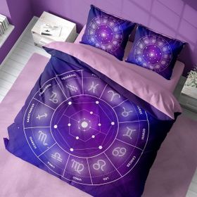 Monohome Astroloji 3D Pamuk Saten Renkli Çift Kişilik 200x220 cm Nevresim Takımı