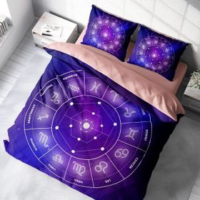 Monohome Astroloji 3D Pamuk Saten Renkli Çift Kişilik 200x220 cm Nevresim Takımı