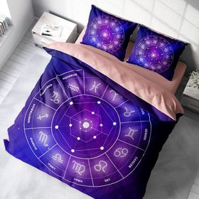 Monohome Astroloji 3D Pamuk Saten Renkli Çift Kişilik 200x220 cm Nevresim Takımı