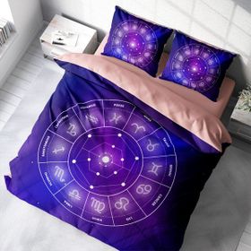 Monohome Astroloji 3D Pamuk Saten Renkli Çift Kişilik 200x220 cm Nevresim Takımı