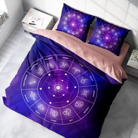 Monohome Astroloji 3D Pamuk Saten Renkli Çift Kişilik 200x220 cm Nevresim Takımı