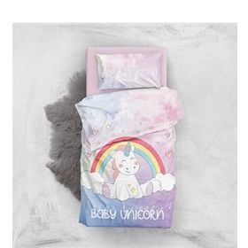 Monohome Baby Unicorn 3d Saten Pamuk Bebek Nevresim Takımı