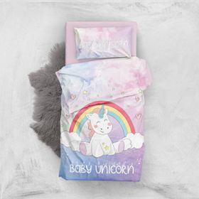 Monohome Baby Unicorn 3d Saten Pamuk Bebek Nevresim Takımı