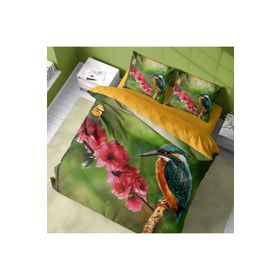 Monohome Bahar Günü 3D Pamuk Saten Renkli Çift Kişilik 200x220 cm Nevresim Takımı