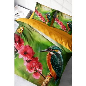 Monohome Bahar Günü 3D Pamuk Saten Renkli Çift Kişilik 200x220 cm Nevresim Takımı