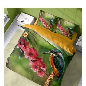 Monohome Bahar Günü 3D Pamuk Saten Renkli Çift Kişilik 200x220 cm Nevresim Takımı