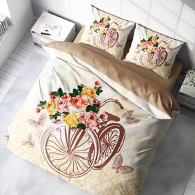 Monohome Bicycle 3D Pamuk Saten Çift Kişilik 200x220 cm Nevresim Takımı