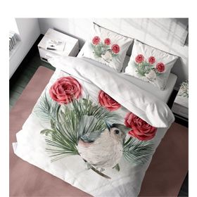 Monohome Big Birdy 3D Pamuk Saten Çift Kişilik 200x220 cm Nevresim Takımı