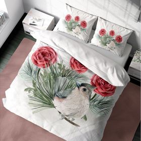 Monohome Big Birdy 3D Pamuk Saten Çift Kişilik 200x220 cm Nevresim Takımı