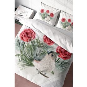 Monohome Big Birdy 3D Pamuk Saten Çift Kişilik 200x220 cm Nevresim Takımı