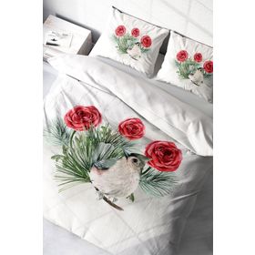 Monohome Big Birdy 3D Pamuk Saten Çift Kişilik 200x220 cm Nevresim Takımı