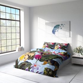 Monohome Bird Tropik 3D Pamuk Saten Çift Kişilik 200x220 cm Nevresim Takımı