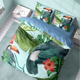 Monohome Birdie 3D Pamuk Saten Renkli Çift Kişilik 200x220 cm Nevresim Takımı