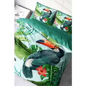 Monohome Birdie 3D Pamuk Saten Renkli Çift Kişilik 200x220 cm Nevresim Takımı