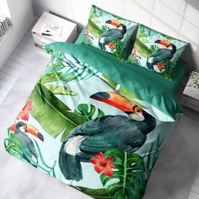 Monohome Birdie 3D Pamuk Saten Renkli Çift Kişilik 200x220 cm Nevresim Takımı