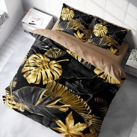 Monohome Black Casual 3D Pamuk Saten Çift Kişilik 200x220 cm Nevresim Takımı