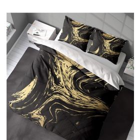 Monohome Black Design 3D Pamuk Saten Çift Kişilik 200x220 cm Nevresim Takımı