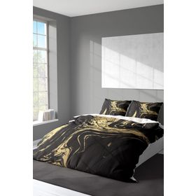 Monohome Black Design 3D Pamuk Saten Çift Kişilik 200x220 cm Nevresim Takımı