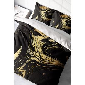 Monohome Black Design 3D Pamuk Saten Çift Kişilik 200x220 cm Nevresim Takımı