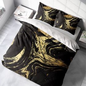 Monohome Black Design 3D Pamuk Saten Çift Kişilik 200x220 cm Nevresim Takımı