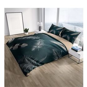 Monohome Black Feather 3D Çift Kişilik Nevresim Takımı