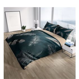 Monohome Black Feather 3D Renkli Çift Kişilik 200x220 cm Nevresim Takımı