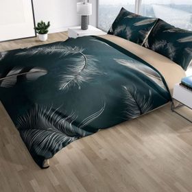 Monohome Black Feather Çift Kişilik 3D Digital Baskılı Nevresim Takımı