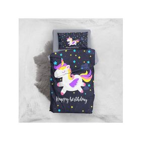 Monohome Black Unicorn 3D Pamuk Saten Bebek Nevresim Takım