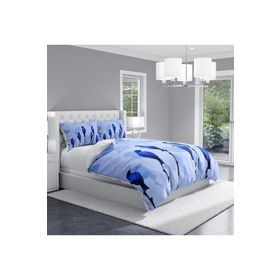 Monohome Blue Bird 3D Pamuk Saten Çift Kişilik 200x220 cm Nevresim Takımı