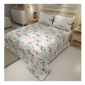 Monohome Blue Daisy Jakar Dokuma Pamuklu 3D Dijital Baskı Pike Takımı