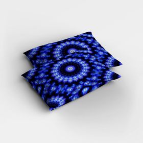 Monohome Blue Damask 3D Pamuk Saten Renkli Çift Kişilik 200x220 cm Nevresim Takımı