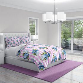 Monohome Blue Line 3D Pamuk Saten Çift Kişilik 200x220 cm Nevresim Takımı