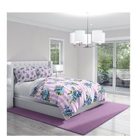 Monohome Blue Line 3D Pamuk Saten Çift Kişilik 200x220 cm Nevresim Takımı