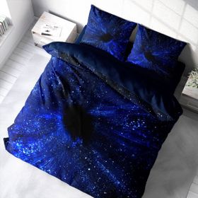 Monohome Blue Night 3D Pamuk Saten Çift Kişilik Nevresim Takımı