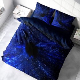Monohome Blue Night 3D Pamuk Saten Çift Kişilik Nevresim Takımı
