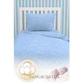 Monohome Blue School 3d Pamuk Saten Çocuk Nevresim Takımı