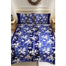Monohome Blue Stripe Jakar Dokuma Pamuklu 3D Dijital Baskı Pike Takım