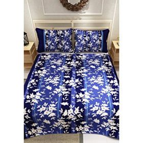 Monohome Blue Stripe Jakar Dokuma Pamuklu 3D Dijital Baskı Pike Takım
