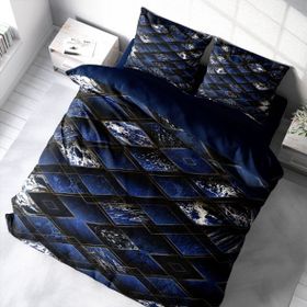 Monohome Blue Suite 3D Pamuk Saten Çift Kişilik Nevresim Takım