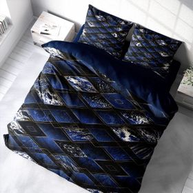 Monohome Blue Suite 3D Pamuk Saten Çift Kişilik Nevresim Takım