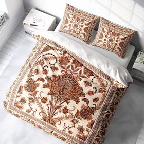 Monohome Brown Figure 3d Pamuk Saten Çift Kişilik Nevresim Takımı