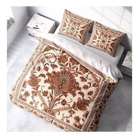 Monohome Brown Figure 3d Pamuk Saten Çift Kişilik Nevresim Takımı