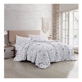 Monohome Butterfly Flower Luxury Pamuk Saten Çift Kişilik Nevresim Takımı