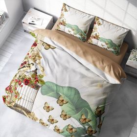 Monohome Butterflys 3D Renkli Çift Kişilik 200x220 cm Nevresim Takımı
